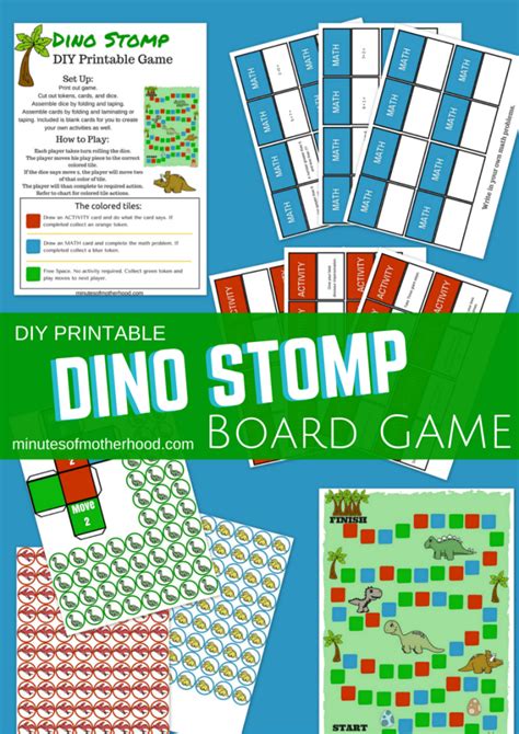 Esl board games are a great way to get your students using new language. Dino Stomp Free DIY Printable Board Game