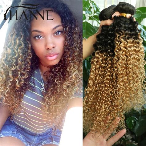 short weave hair malaysian afro kinky curly two tone 1b 27 colored ombre hair malaysian 100