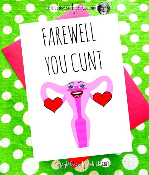 HYSTERECTOMY CARD FAREWELL YOU CUNT