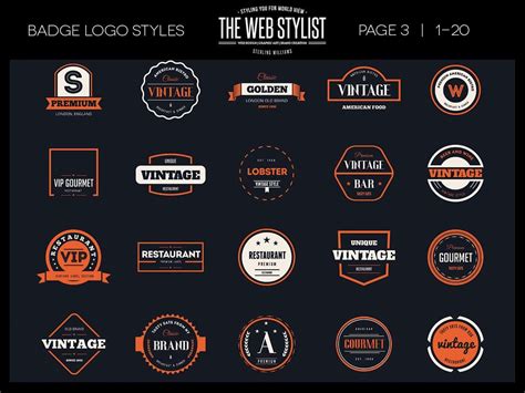 Badge Style Logos By The Web Stylist