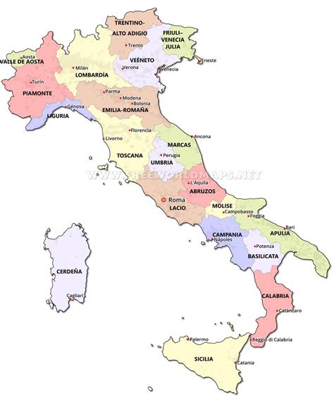 Lista 102 Foto Mapa Político De Italia En Español Mirada Tensa