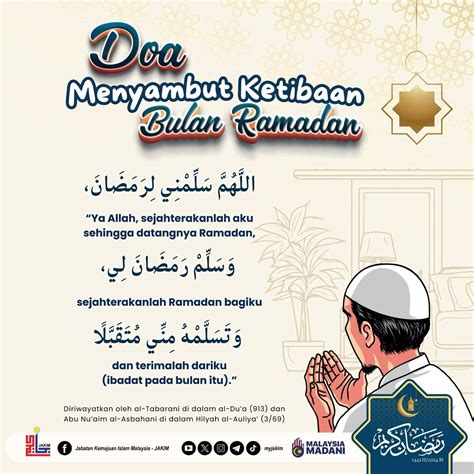 Doa Menyambut Bulan Ramadan Jakim