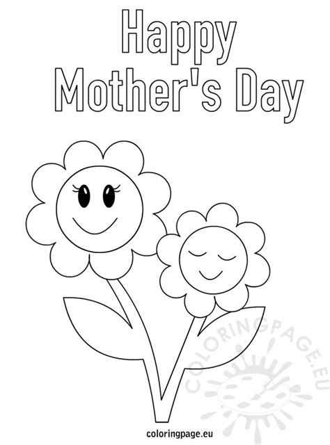 mothers day greeting card coloring page coloring page