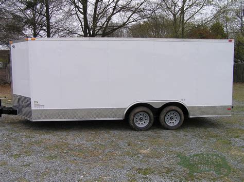 8 5x18 TA Trailer White Ramp Side Door ATP Trim Snapper Trailers