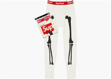 Supreme Hanes Bones Thermal Pant 1 Pack Natural Hype Clothinga