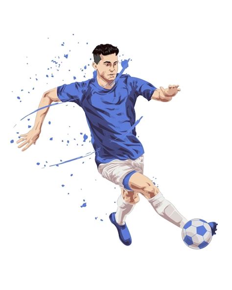 Premium Vector Illustration Of A Soccer Player Dribbling A Ball