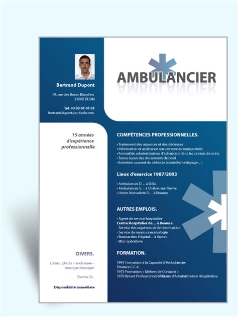 Lettre de motivation ambulancier : Modele Lettre De Motivation Pour Formation Auxiliaire Ambulancier