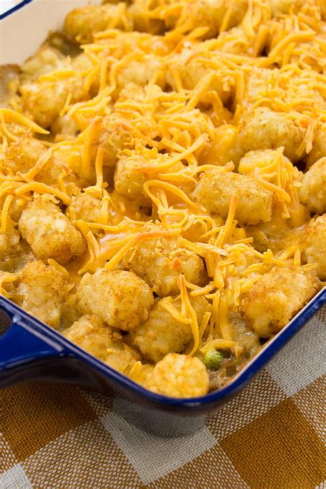 Cheesy Tater Tot Casserole Recipe No Meat Tater Casserole Tot Meat Es