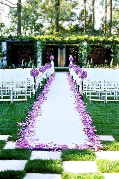 Enchanted Purple Wedding Wedding Aisle Decorations Wedding Aisle