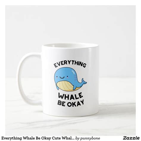 Everything Whale Be Okay Cute Whale Pun Coffee Mug Custom Holiday Card