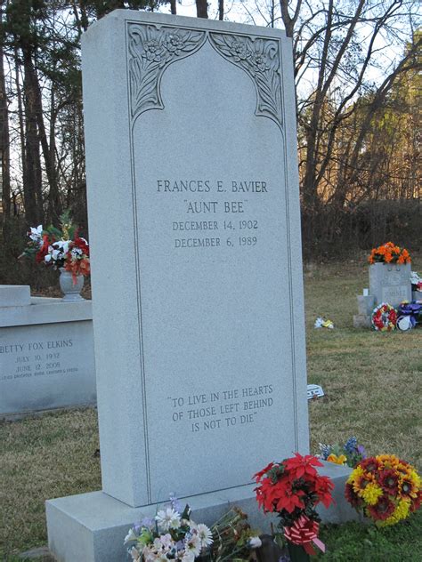 Tombstone Of Frances Bavier Aunt Bee On The Andy Griffi Flickr