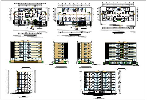 Residential Building Plan Detail Dwg File Cadbull