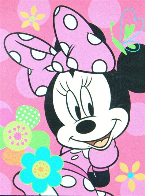 Minnie Mouse Flower 45 X 60 Character Fleece Throw