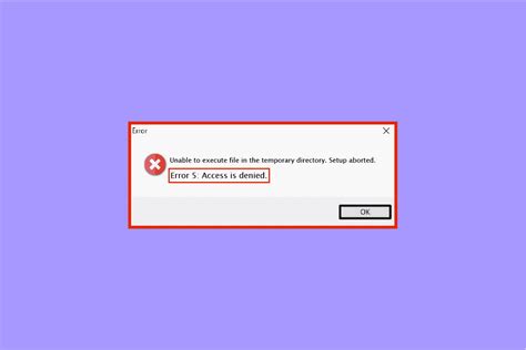 Correction de l erreur système 5 Accès refusé dans Windows 10