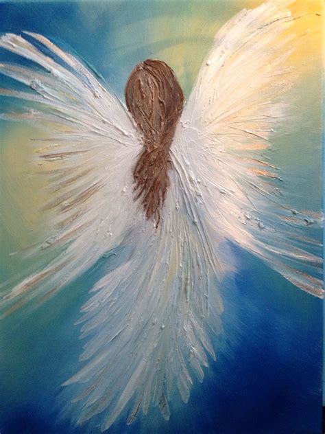 Angel On Canvas Oil Painting Canvas Painting Ideas Pinterest