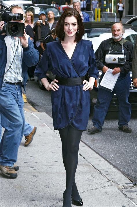 The Anne Hathaway Look Book Tights Outfits Miniskirt Outfits