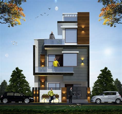 Pin By Arya 3d On 3d Elevation Duplex House Design Small House