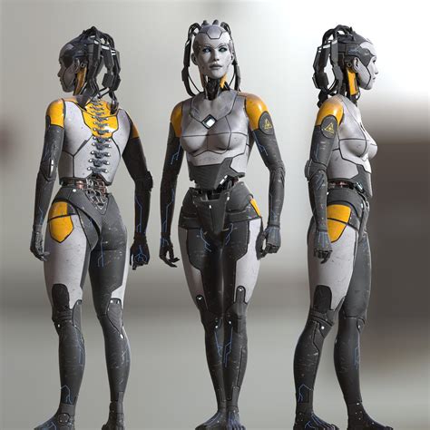 Female Robot Android Art Female Cyborg