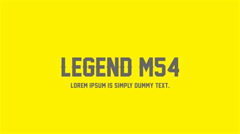 Legend M54 Font Download Free For Desktop And Webfont