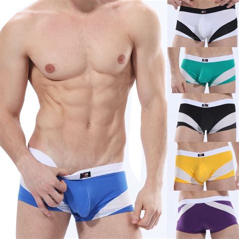 Wj Brand 2018 Summer New Fashion Men Sexy Cotton Boxer Underwear With