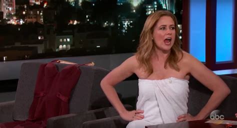 Why Did Office Star Jenna Fischer Appear On Jimmy Kimmel Wearing A Towel