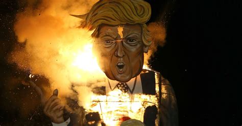 Donald Trump Effigy Burns In England As Part Of Bonfire Night