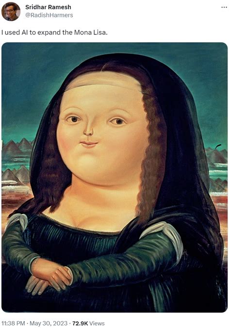 I Used Ai To Expand The Mona Lisa Uncrops Ai Expanded Images