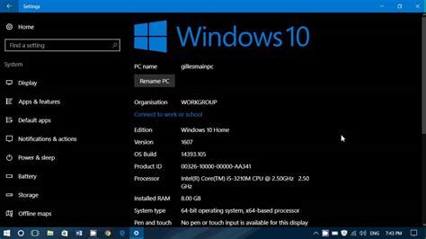 Windows 10 Look At Settings System About Tab What It Is And How It