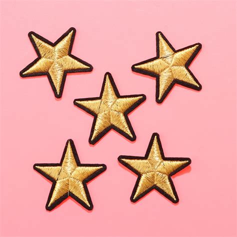 510pcs Fabric Star Embroidered Iron On Badges Patch For Clothing