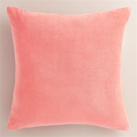 Crafted Of Luxurious Cotton Velvet Our Soft Pink Throw Pillow Is A
