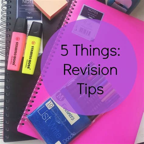 5 Things Revision Tips Class And Glitter