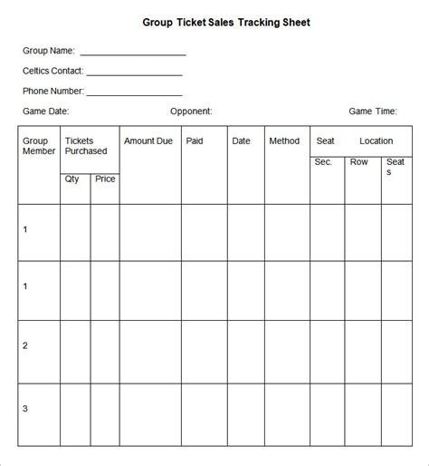 17 Tracking Sheet Template Word Excel Pdf