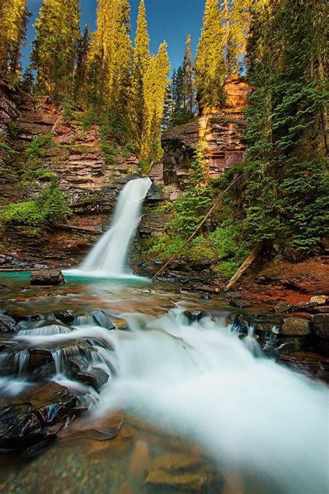South Mineral Creek Falls Silverton Canada Beautiful Waterfalls