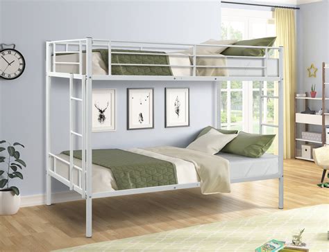 Twin Over Twin Bunk Bed Metal Twin Bunk Bed For Dorm Roomkids Room