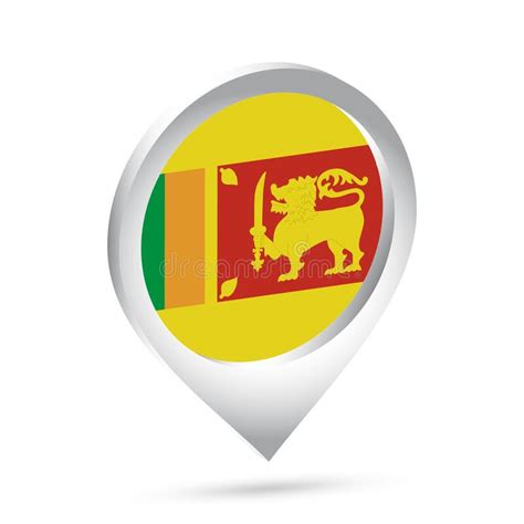 Sri Lanka Flag 3d Pin Icon Stock Vector Illustration Of Marker 262035020