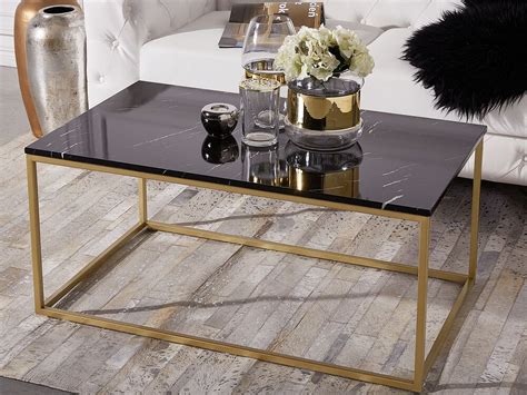 Ein möbelstück der absoluten luxusklasse! Couchtisch schwarz/gold Marmor Optik JACNO