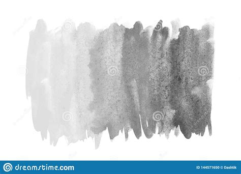 Abstract Painted Black And White Watercolor Background Stock