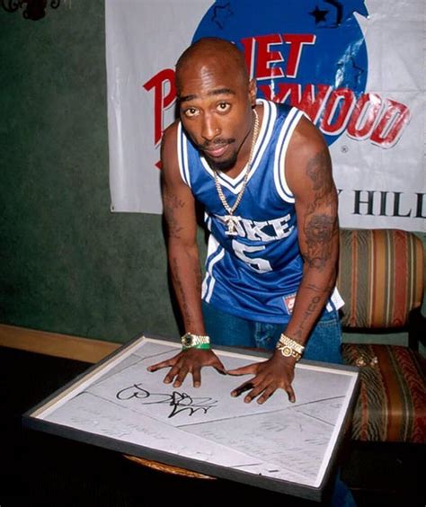 2pac Tupac Shakur Hands Of Fame Hand Signed And Handprinted Photo