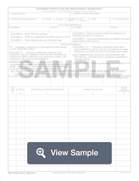 Fillable Da Form 2404 Pdf And Word Samples Formswift
