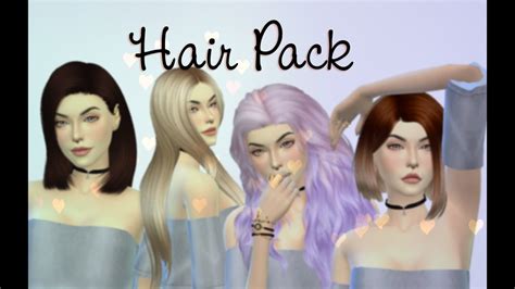 The Sims 4 Hair Pack 💖 Youtube