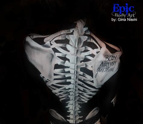 Skeleton Body Painting Painting Of A Spine Painted Spine Skeleton