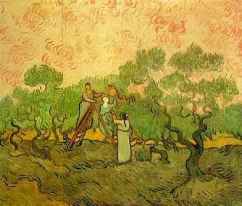 At the end of 1889, van gogh painted three versions of this picture. Olive Picking - Vincent van Gogh - WikiArt.org ...