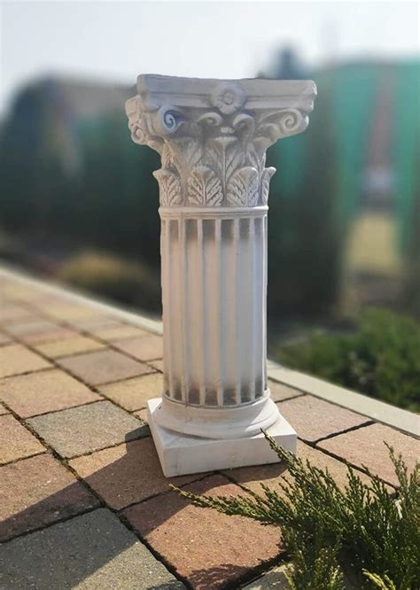 Pedestal Antique Solid Greek Concrete Column Garden Statue Etsy Canada