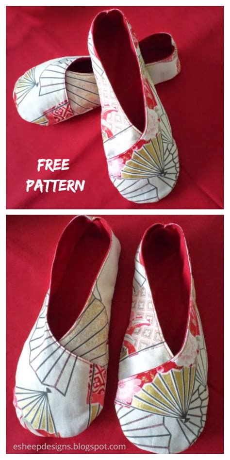 Diy Fabric House Kimono Slippers Free Sewing Pattern Tutorial Diy