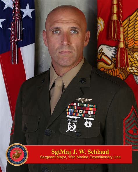 Sergeant Major John W Schlaud 15th Marine Expeditionary Unit
