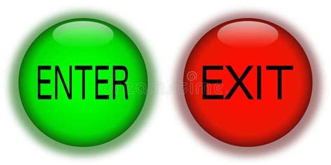 Enter Exit Buttons Enter And Exit Web Buttons And Internet Icons