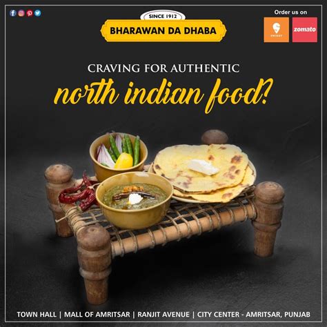 Craving For Authentic North Indian Food Food Poster Design Food