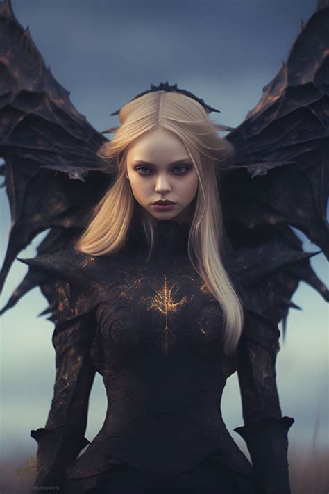Winged Demon Girl By Ai Mademasterpieces On Deviantart