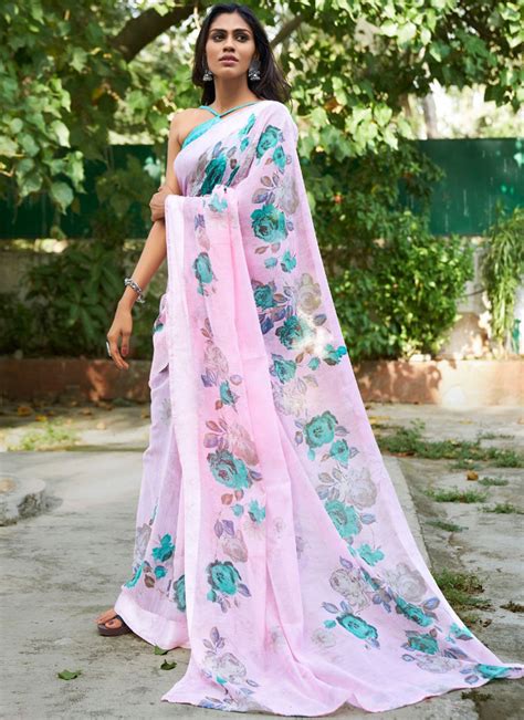shop multi colour abstract print printed saree online 118790