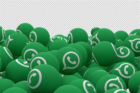 Premium Psd Whatsapp Icon Emoji 3d Render Social Media Balloon Icon